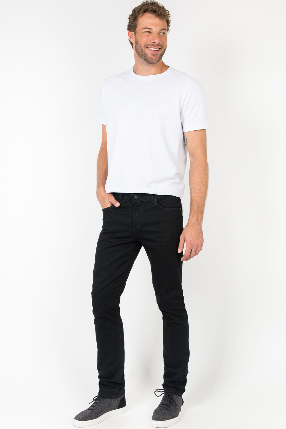 Calça Jeans Slim Escura Black