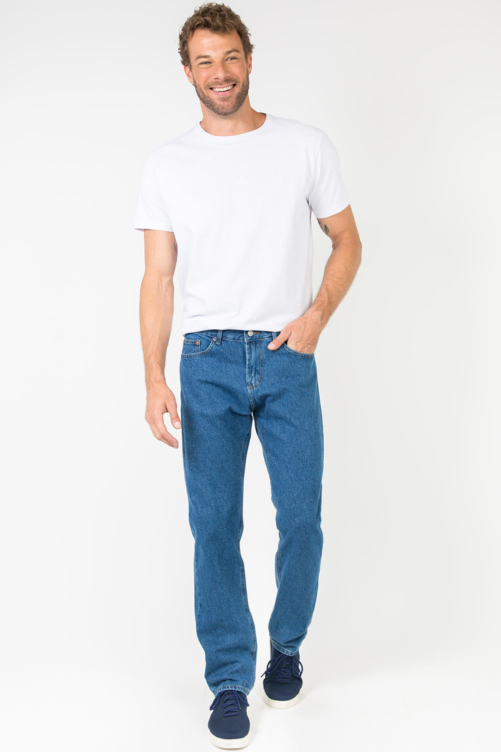 Calça Jeans Comfort Basic Super Stone