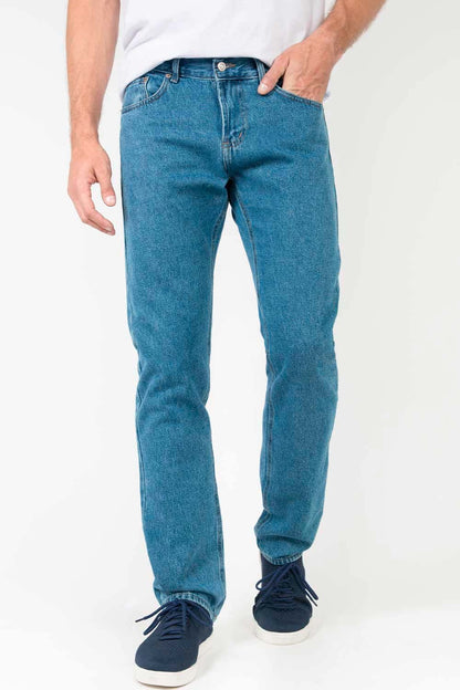 Calça Jeans Straight Basic Super Stone