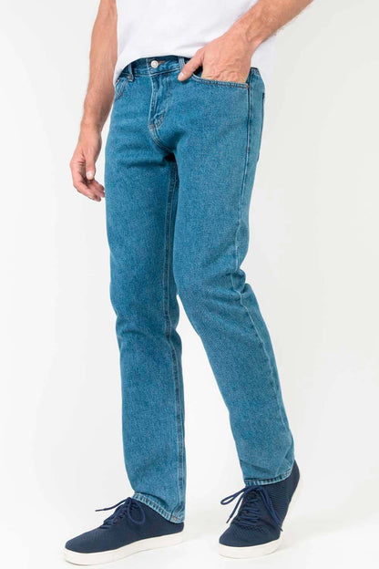 Calça Jeans Straight Basic Super Stone
