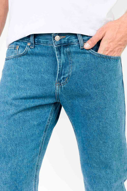 Calça Jeans Straight Basic Super Stone