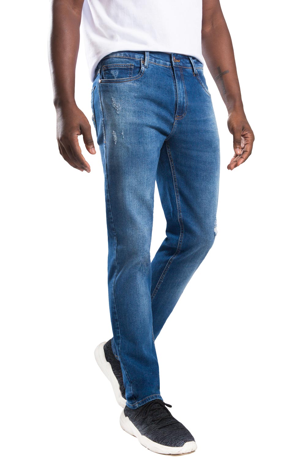 Calça Jeans Slim Premium Flex Destroyer