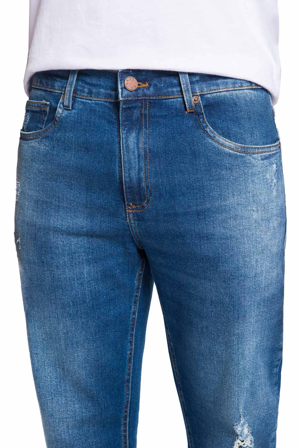 Calça Jeans Slim Premium Flex Destroyer