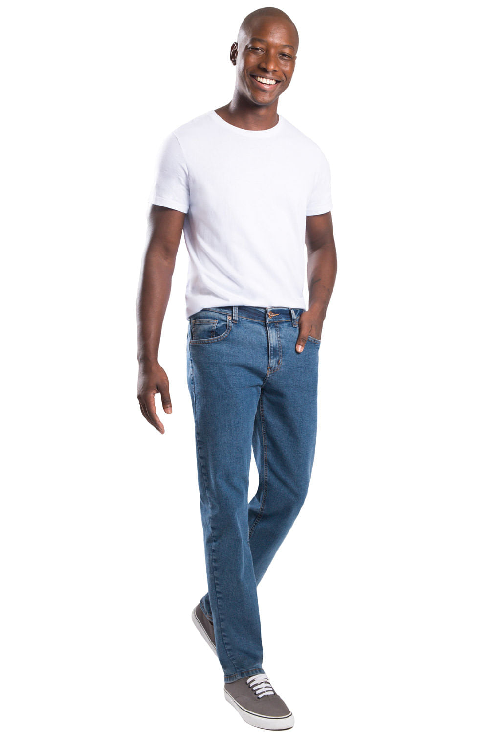 Calça Jeans Straight Flex Destroyer