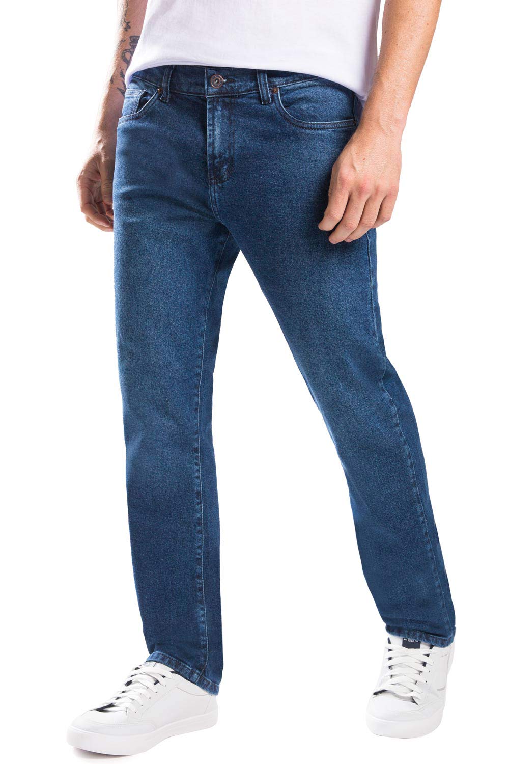 Calça Jeans Straight Flex Super Stone