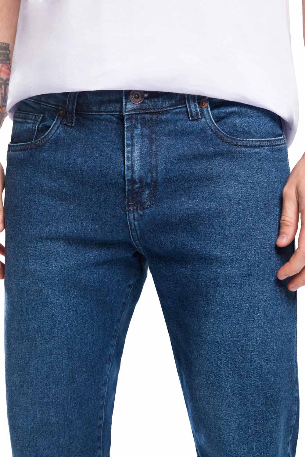 Calça Jeans Straight Flex Super Stone