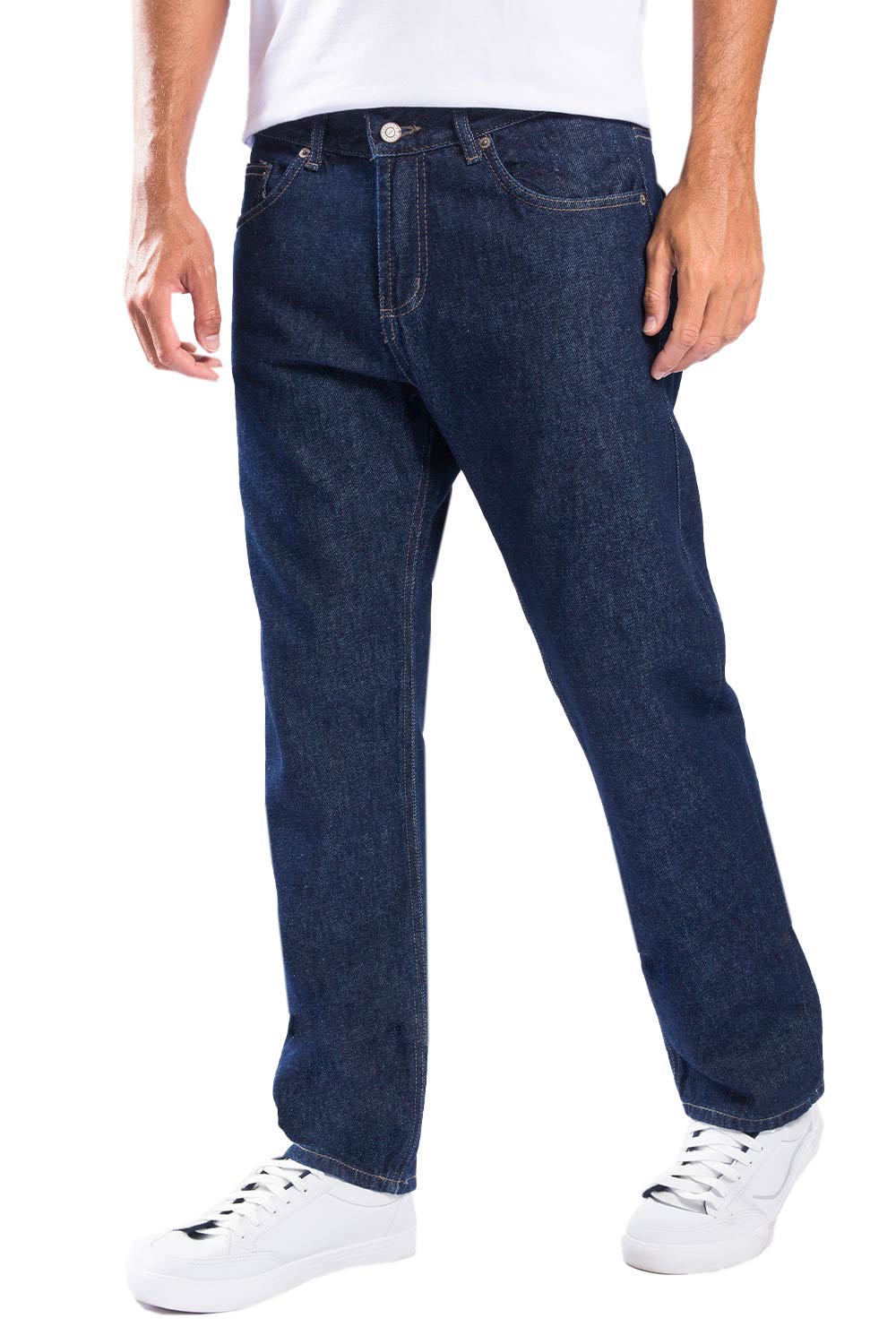 Calça Jeans Straight Basic Escura Stone