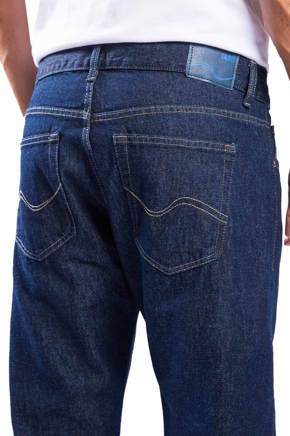 Calça Jeans Straight Basic Escura Stone