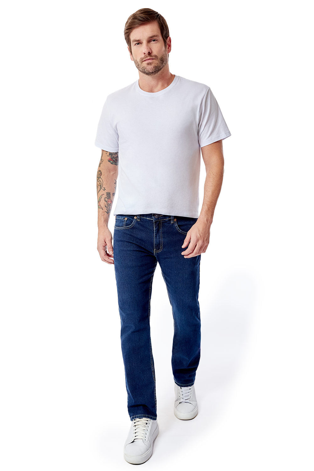 Calça Jeans Straight Super Stone