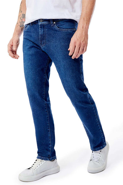Calça Jeans Straight Flex Super Stone