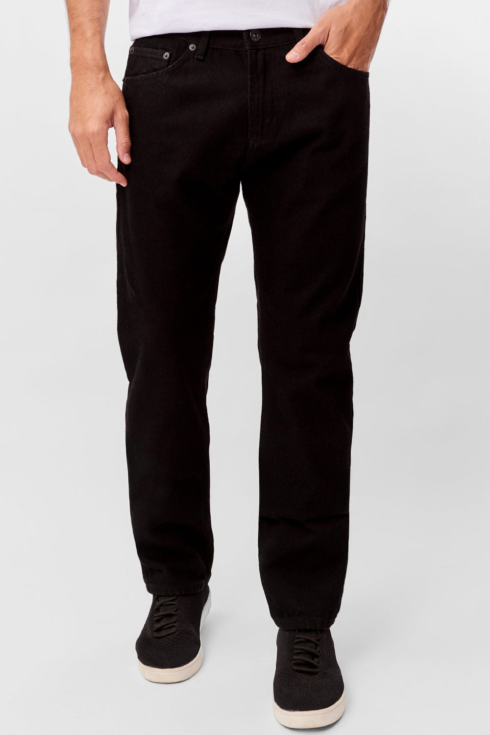 Calça Jeans Straight Basic Black