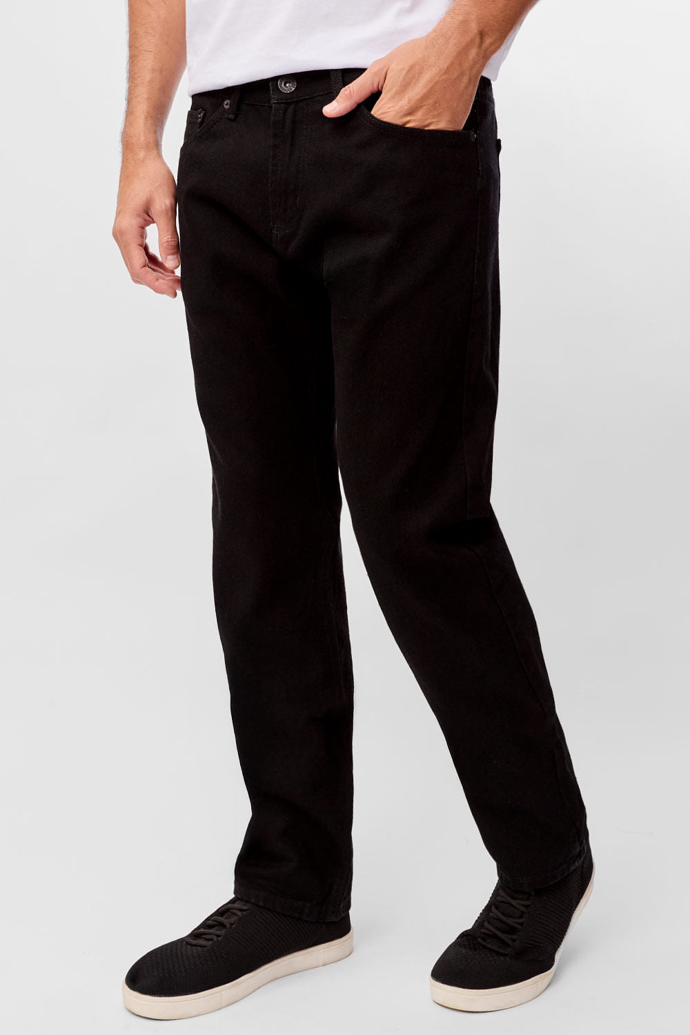 Calça Jeans Straight Basic Black