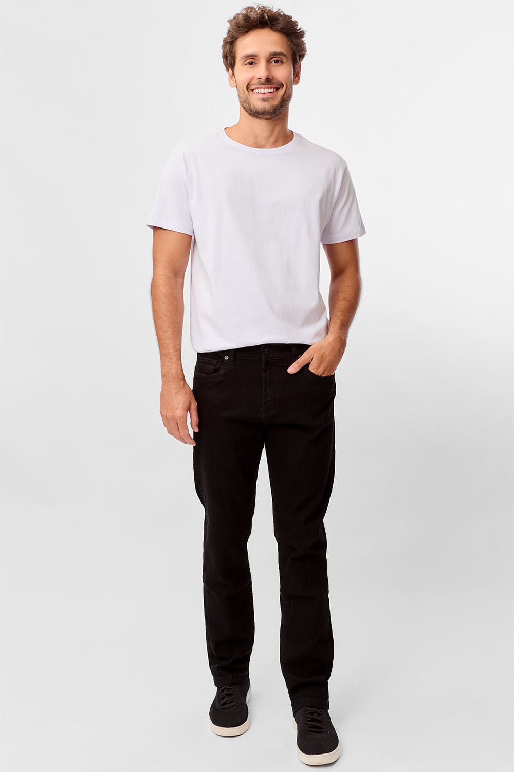 Calça Jeans Slim Black