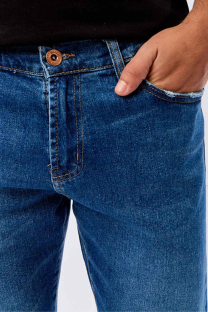 Calça Jeans Straight Destroyer
